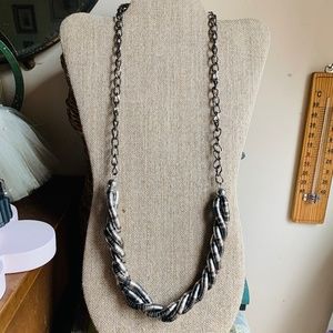 🐍 Fun Flexible Art - Bendable Necklace - Three Strands of Gun Metal Snake Coil
